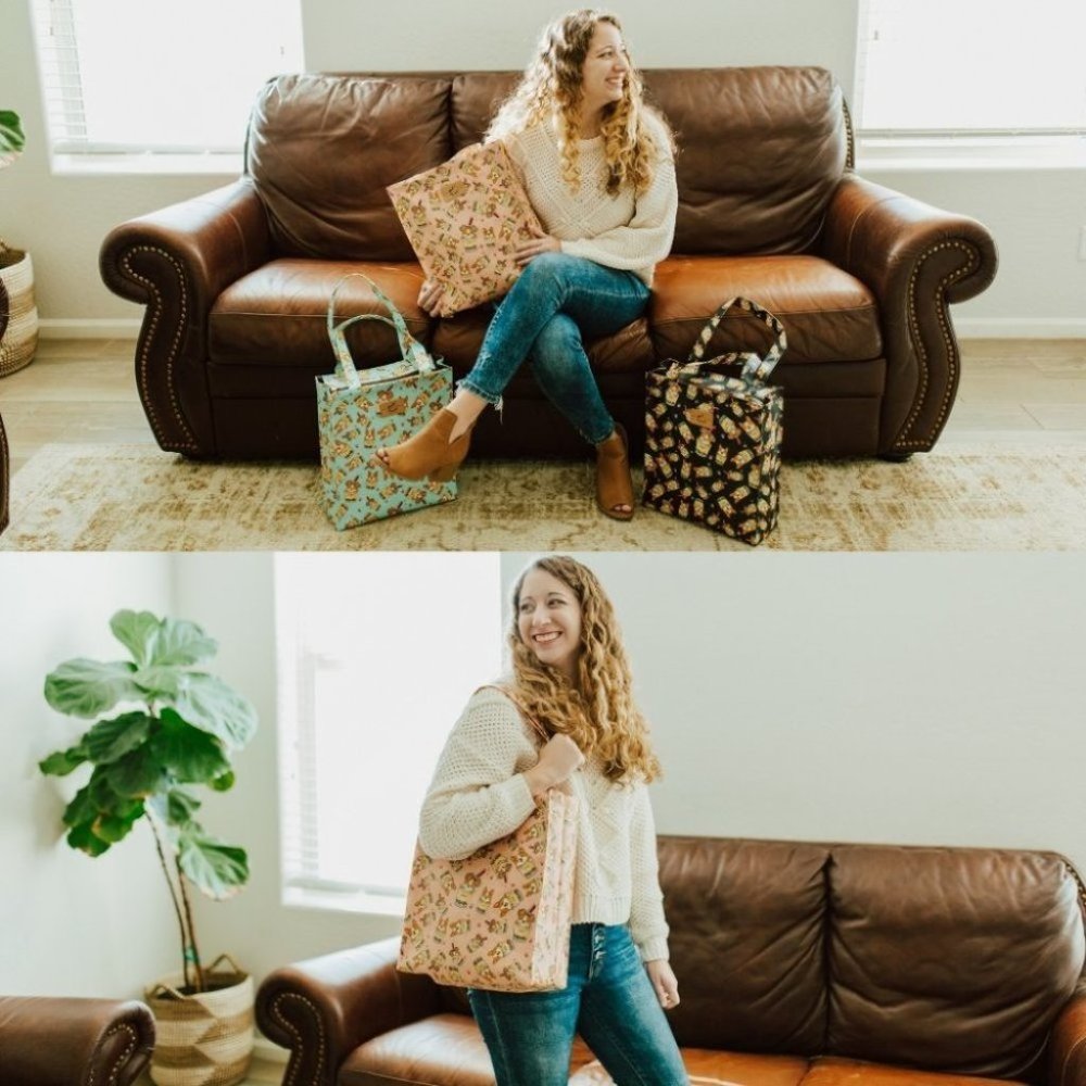 Waterproof Bichon Large Tote Shoulder Bag Travel Purse - Picture 5 of 12